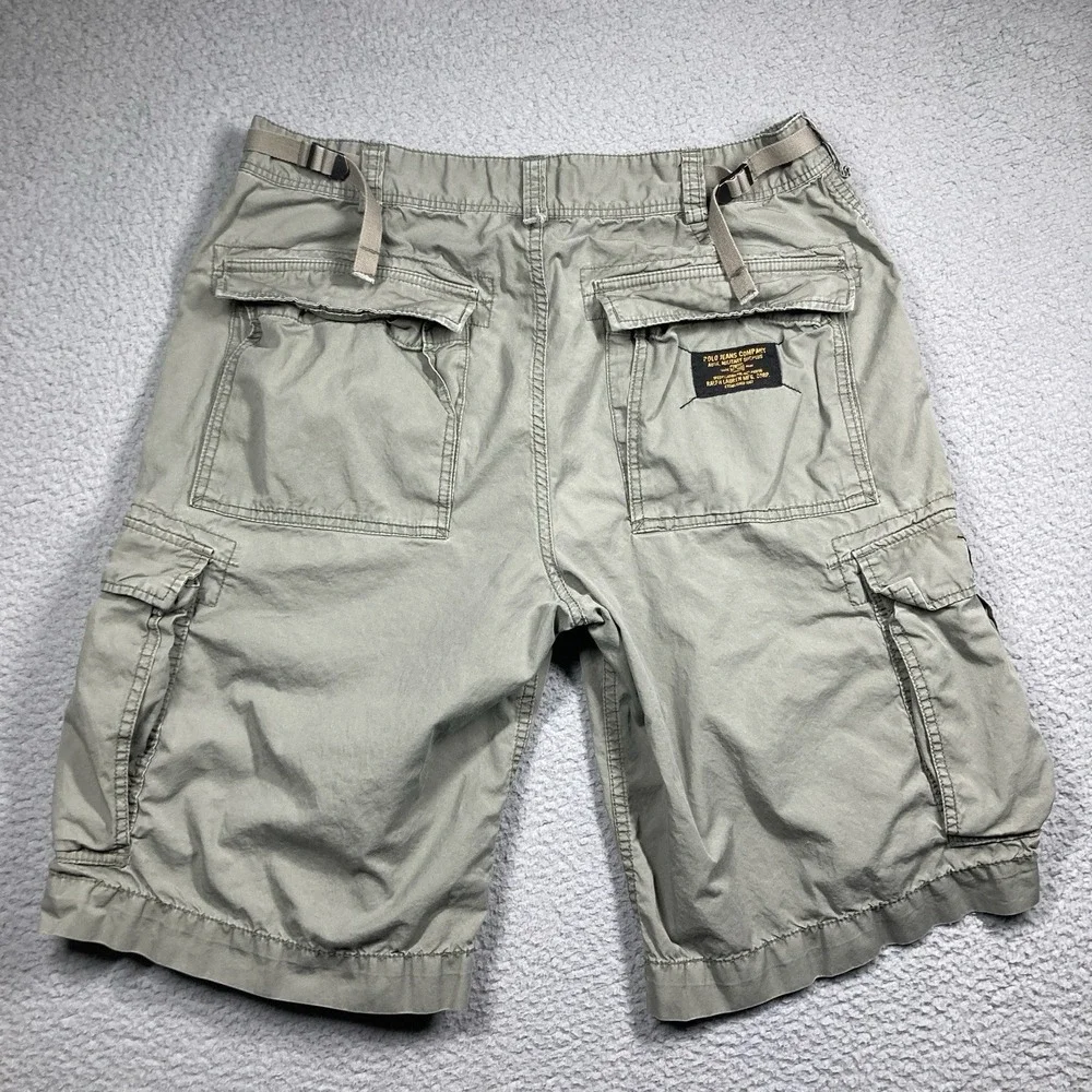 Polo Shorts Mens 34 Olive Green Cargo 12 in Inseam‎ Military Surplus Gorpcore